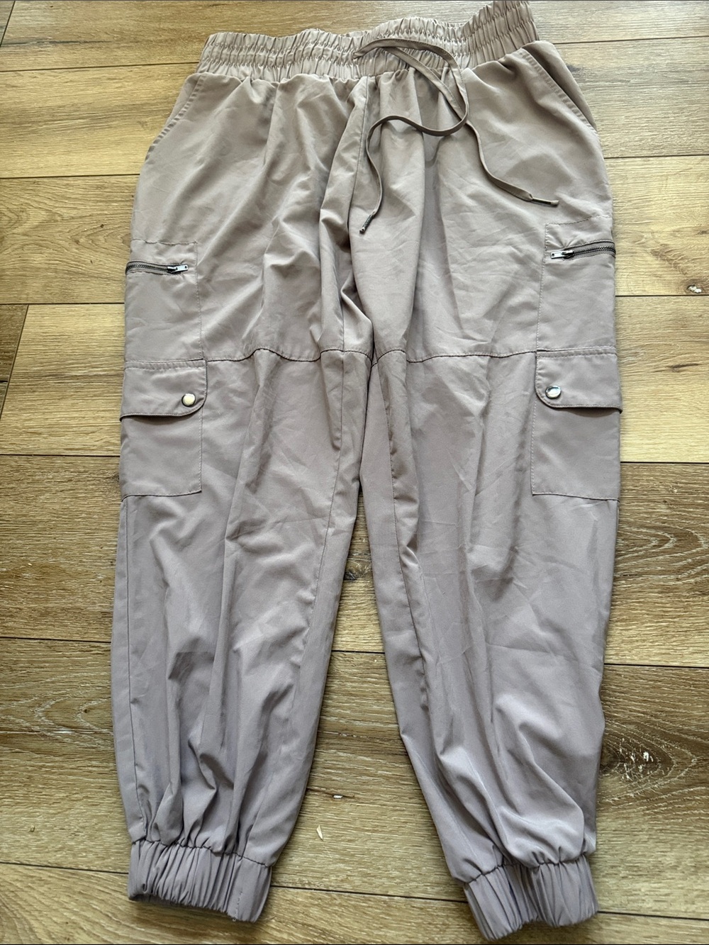 Lark+Grey Cargo Pants elastic ankle Size 1X